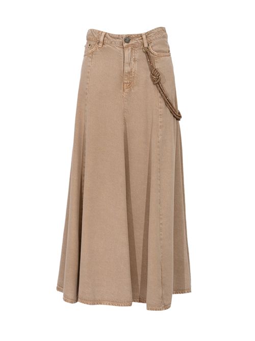 Gonna midi Hurghada in denim con corda gioiello PINKO | 104647 A33RC88